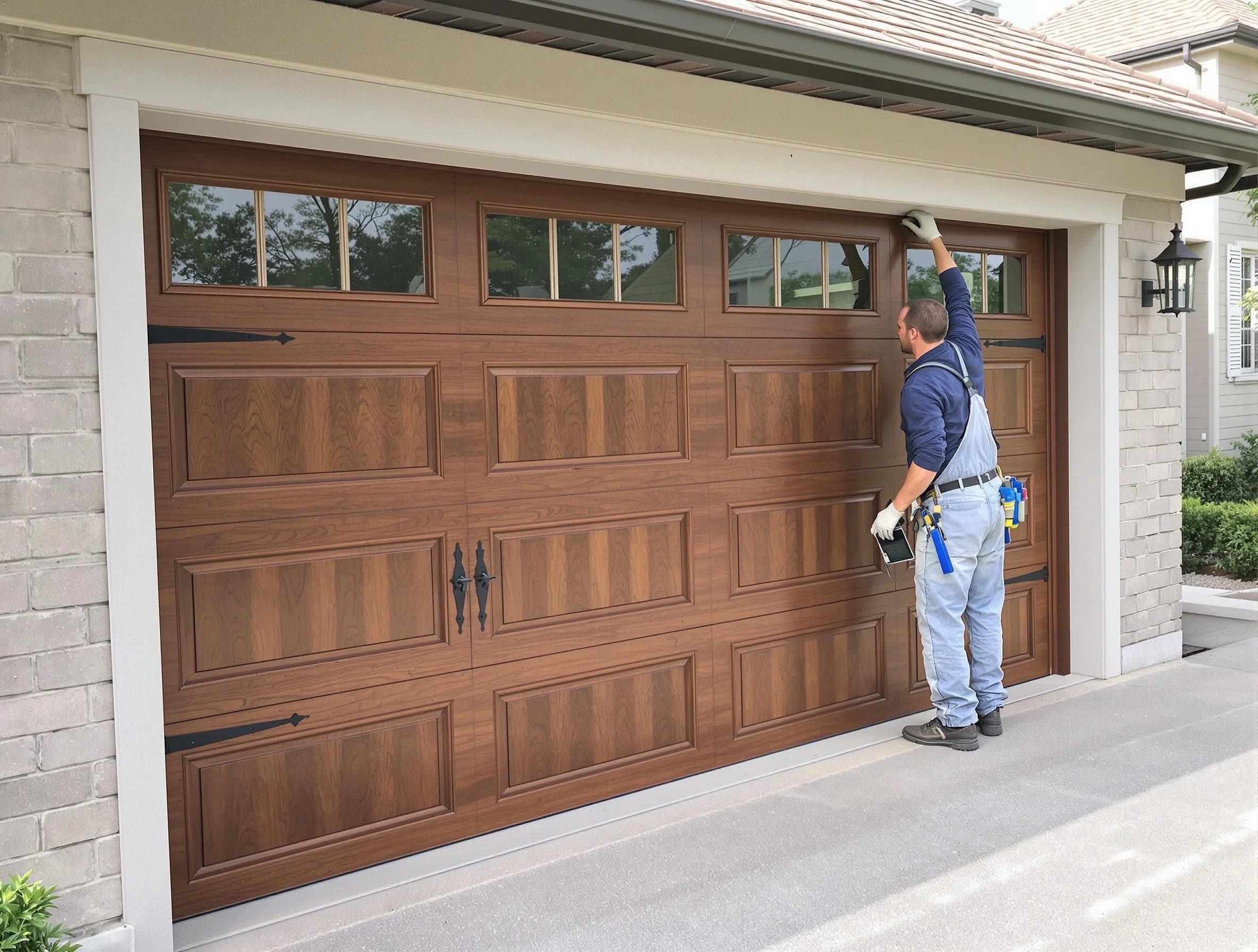 Custom garage door showcase by Meridian Garage Door Repair in Meridian