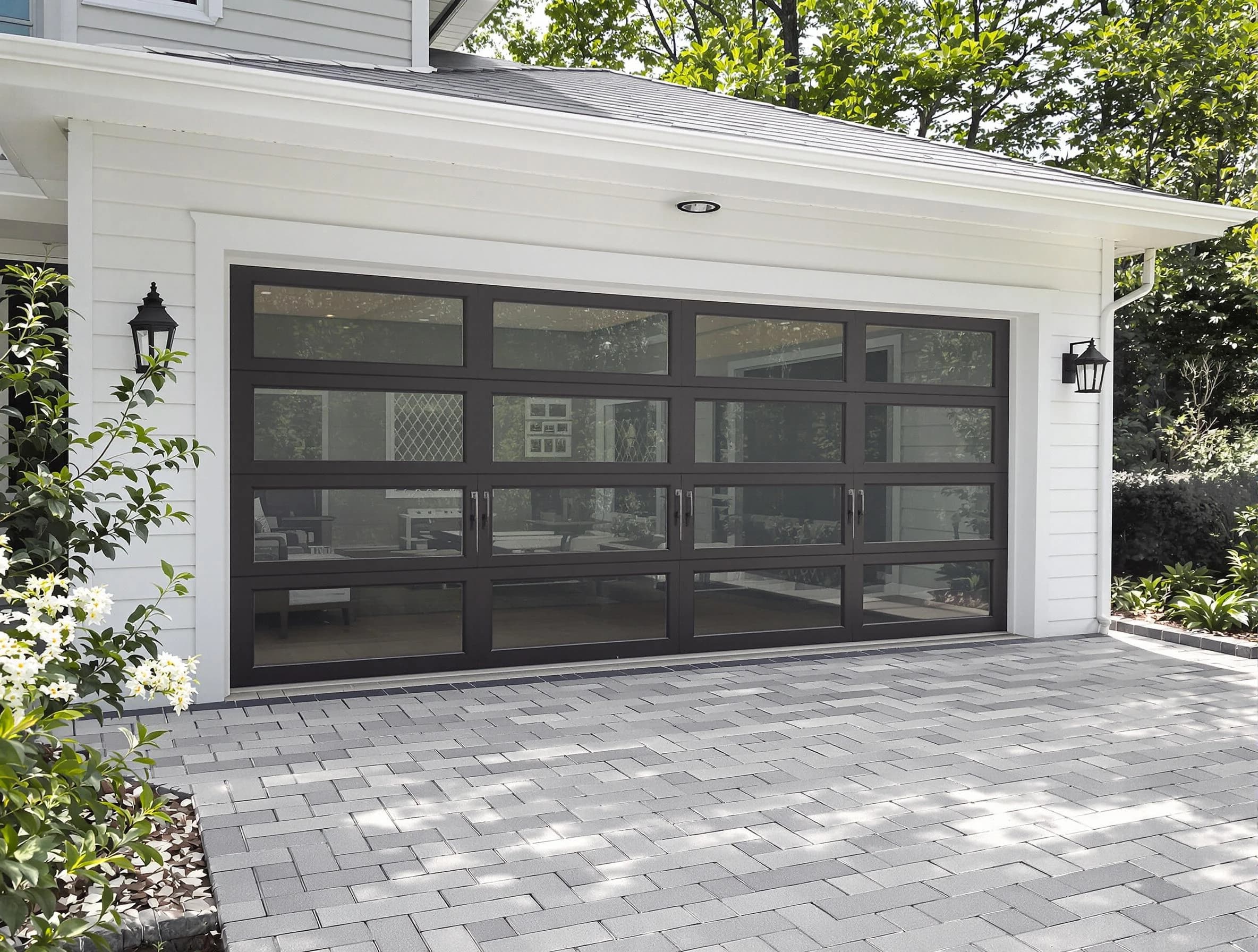Meridian Garage Door Repair design specialist presenting custom garage door options to Meridian homeowner