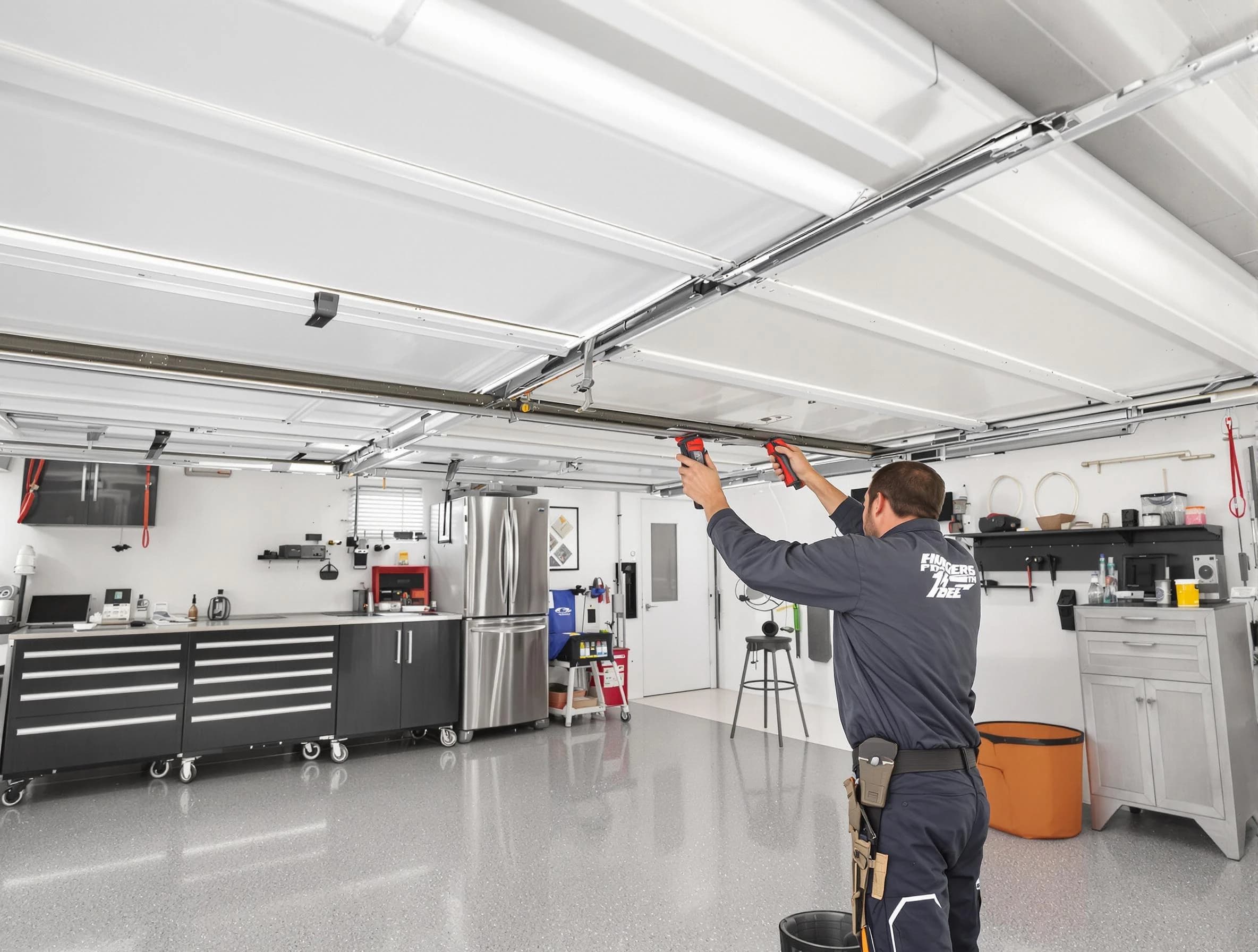 Overhead garage door repair service by Meridian Garage Door Repair in Meridian