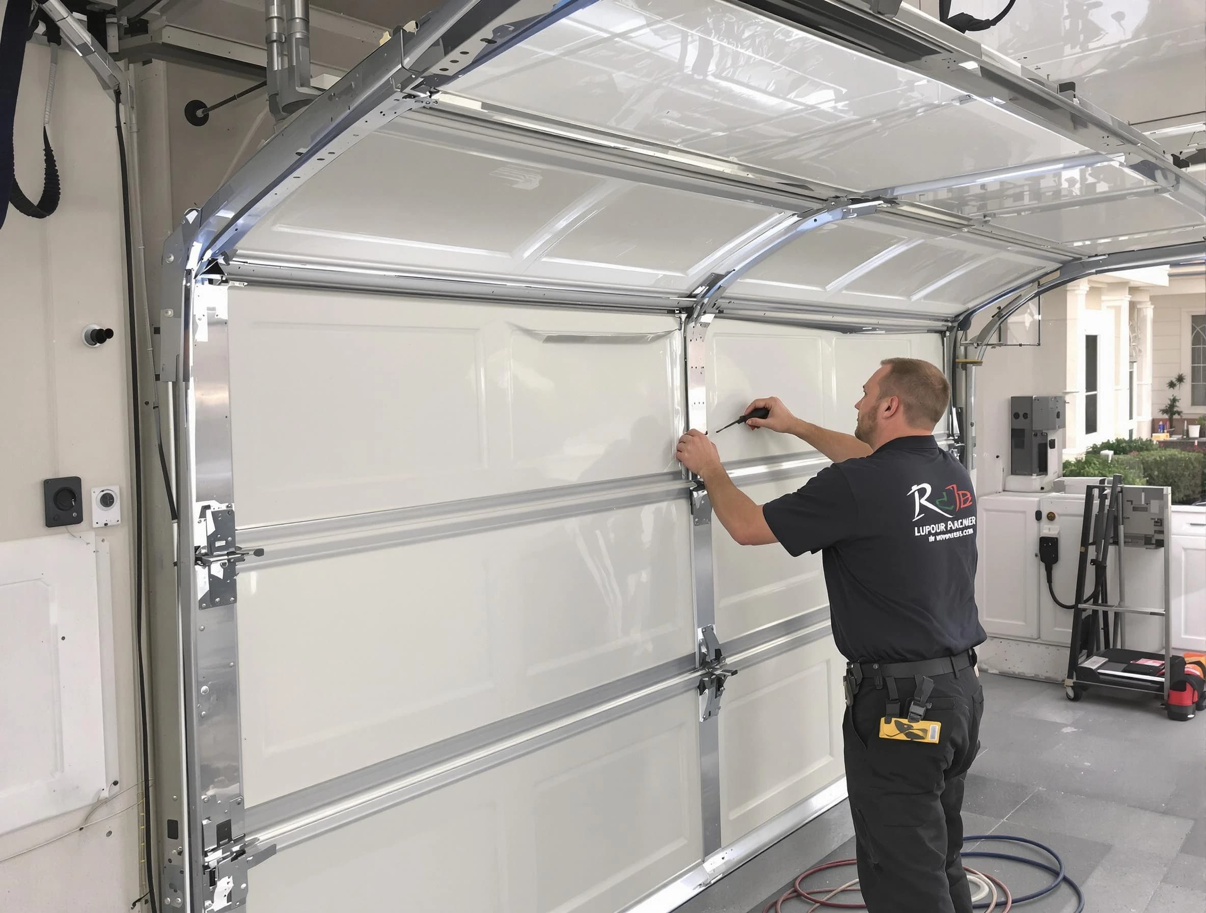 Meridian Garage Door Repair professional performing panel repair in Meridian