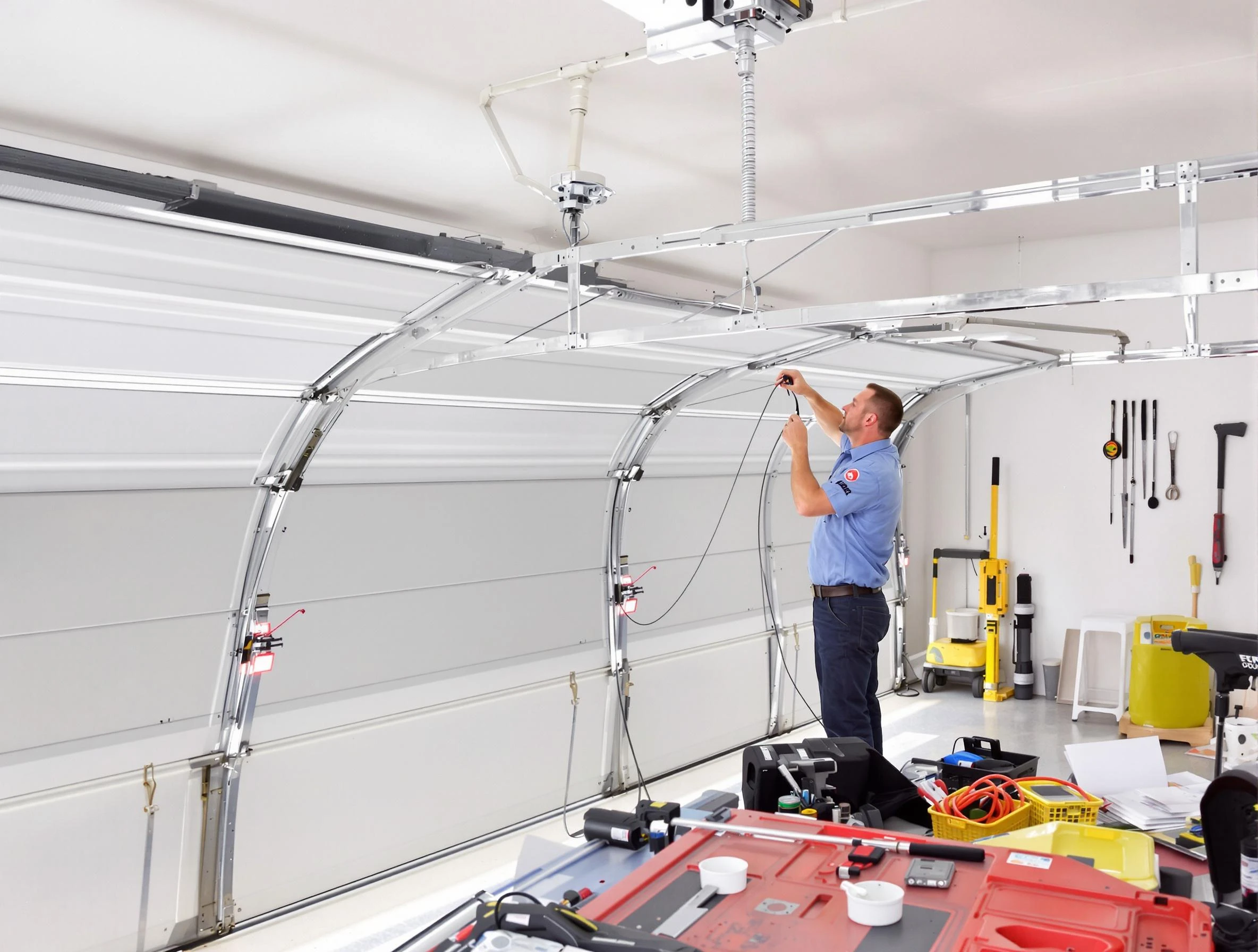 Garage door cable repair service by Meridian Garage Door Repair in Meridian