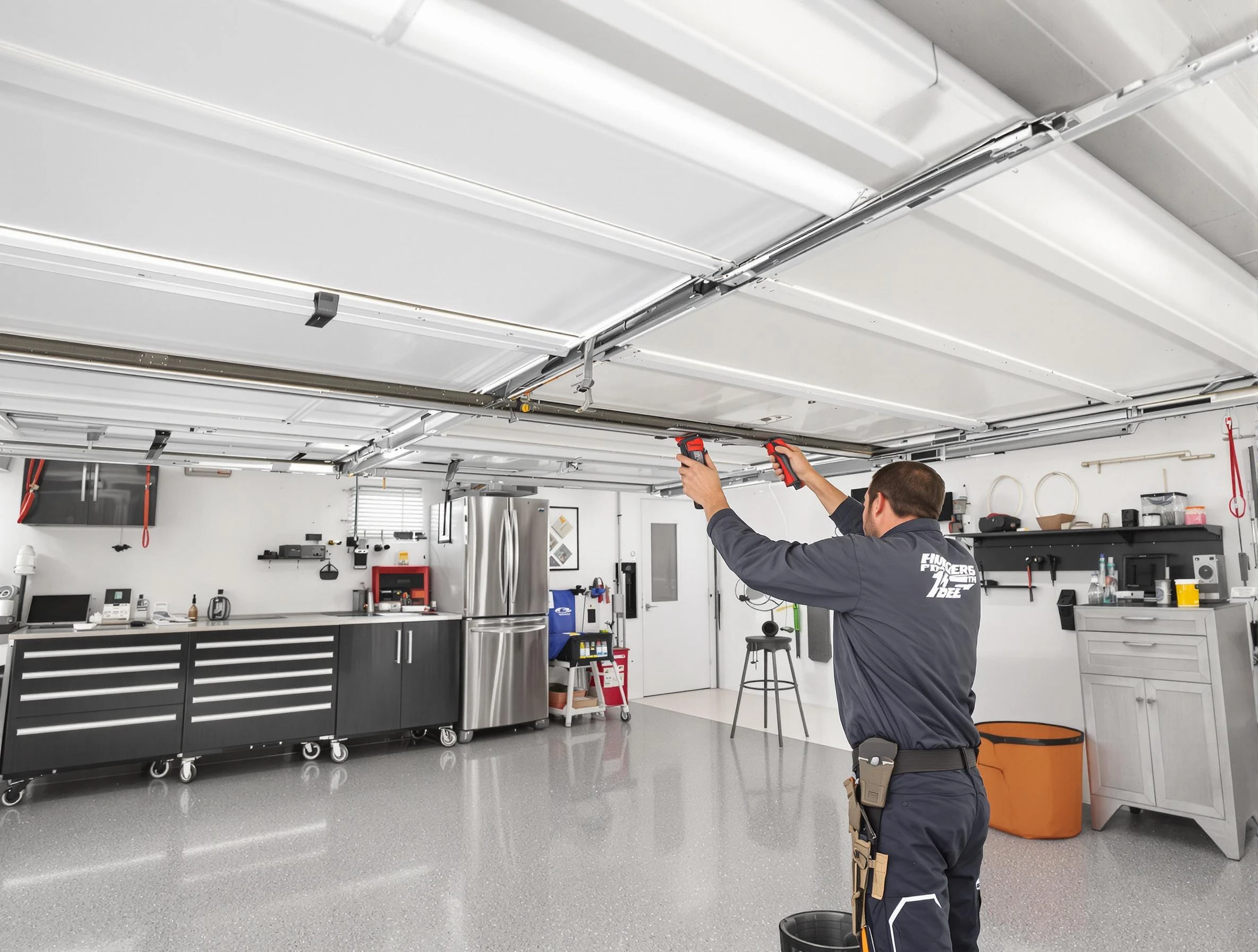 Overhead garage door repair service by Meridian Garage Door Repair in Meridian
